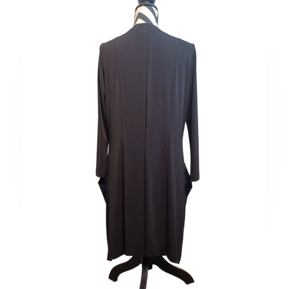 Alain Murati Artsy Lagenlook Sz S Open Front Long Jacket - Picture 2 of 13